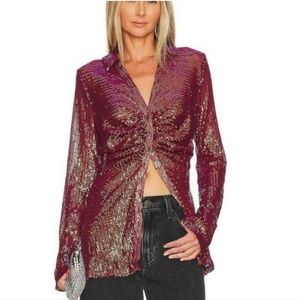 Free People Sequin Shirtee